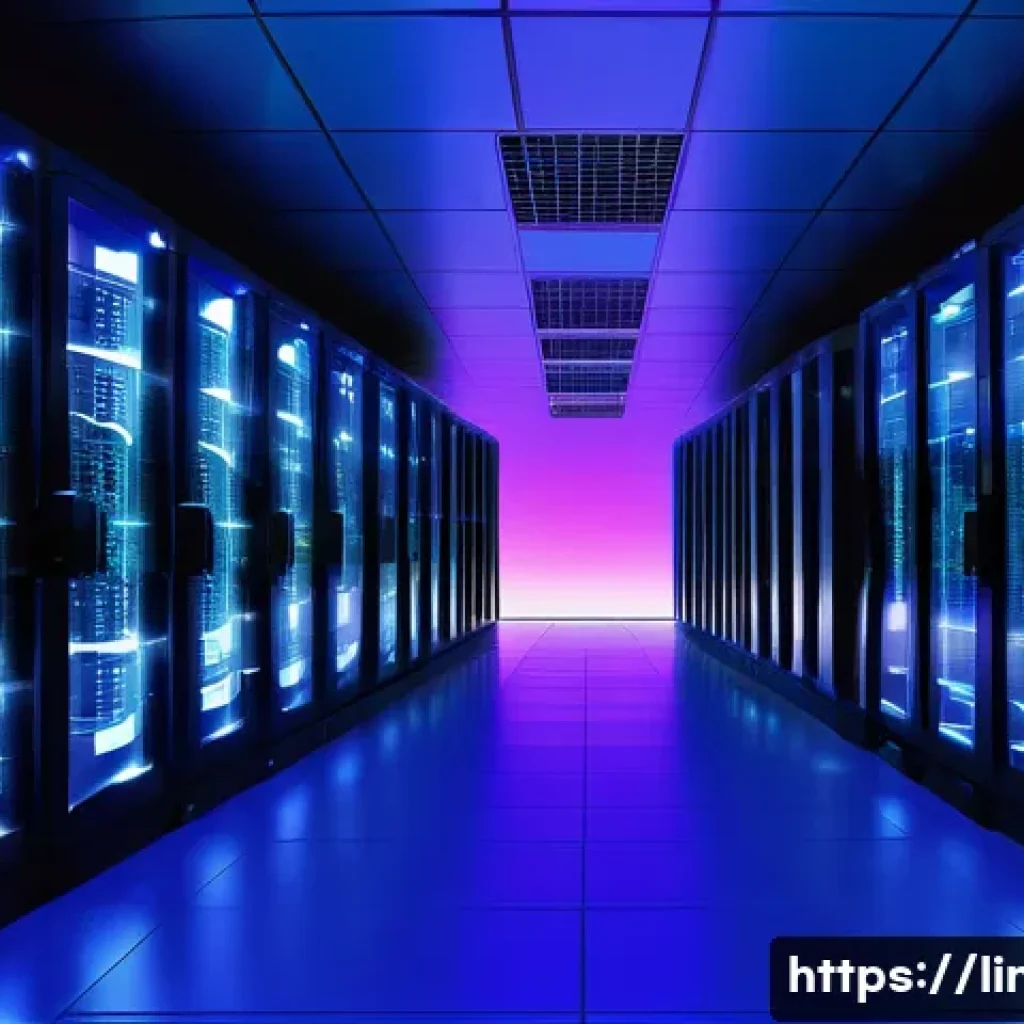 리눅스 실무와 클라우드 서버 관리 기술 - **Image Prompt 1: The Foundation of Modern IT**
A visually stunning, futuristic data center with...