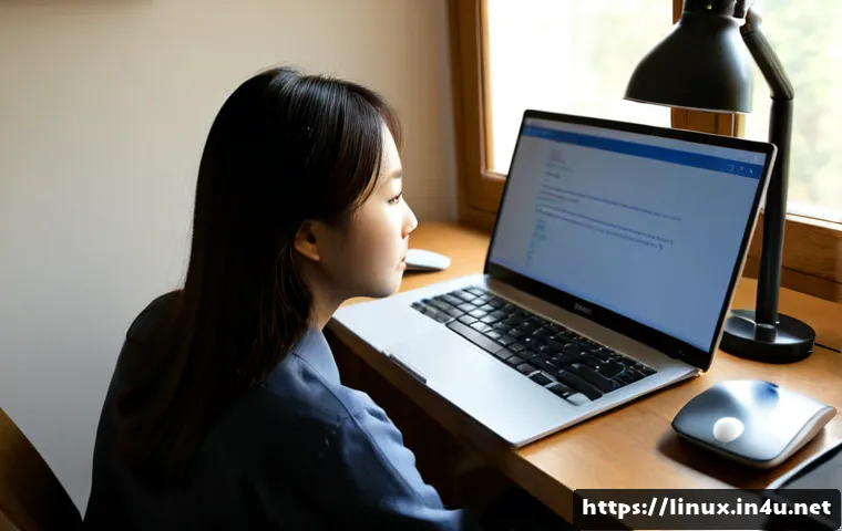 리눅스 자격증 취득을 위한 필기 실기 공부법 - Photorealistic home study desk for Linux certification written-exam preparation, focused adult learn...